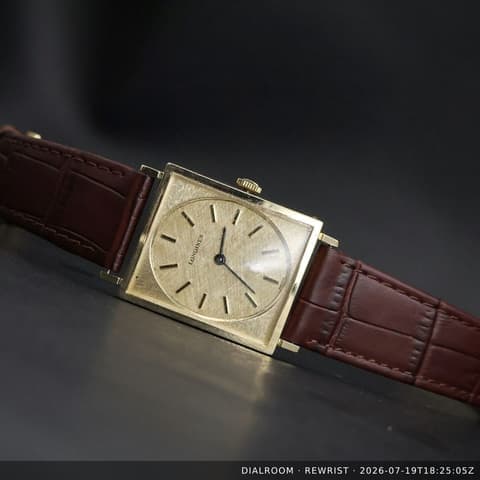 Longines Tank Ref 3007-528 | 10K Gold Filled Art Deco | Linen Dial | Manual Wind