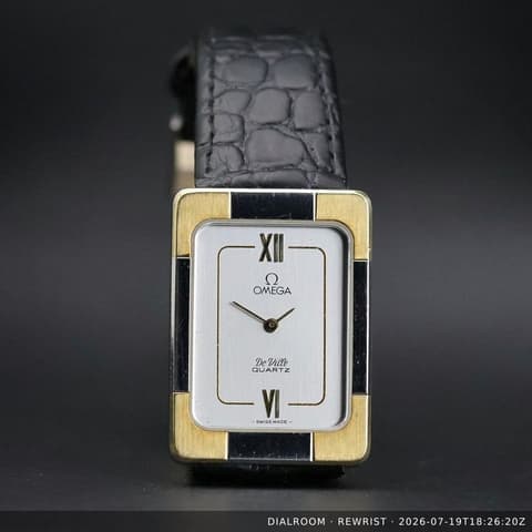 Omega De Ville Quartz Tank | Two-Tone | Silver Grey Dial | Caliber 1350