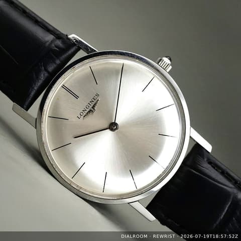 Longines Ultra-Thin Dress - NOS Silver Sunburst